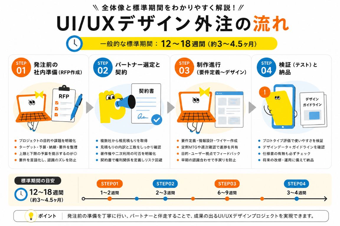 UIUXデザイン外注の全体像と標準期間